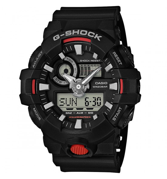 Relógio Casio G-Shock Digital e Analógico GA-700-1ADR Preto