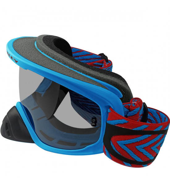 Óculos Goggle Oakley O Frame 2.0 Pró MX Motion Blue/Lente Dark Grey - 3