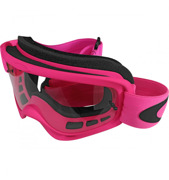 Óculos Goggle Oakley O Frame MX Neon Pink/Lente Clear