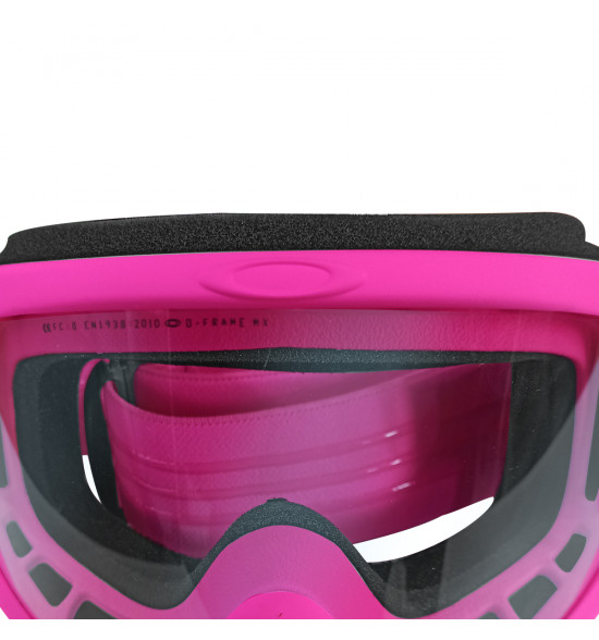 Óculos Goggle Oakley O Frame MX Neon Pink/Lente Clear - 6