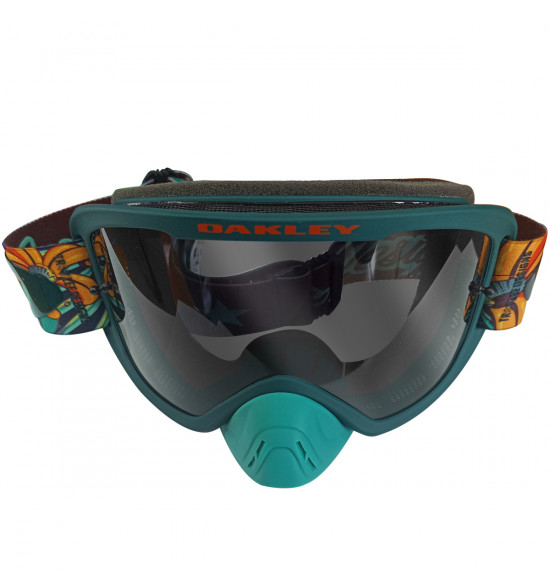 Óculos Goggle Oakley O Frame 2.0 MX Pró Mountain Bike TLD Green Cosmic Jungle/Lente Dark Grey - 2