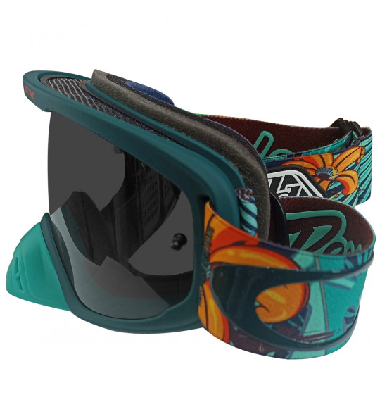 Óculos Goggle Oakley O Frame 2.0 MX Pró Mountain Bike TLD Green Cosmic Jungle/Lente Dark Grey - 3