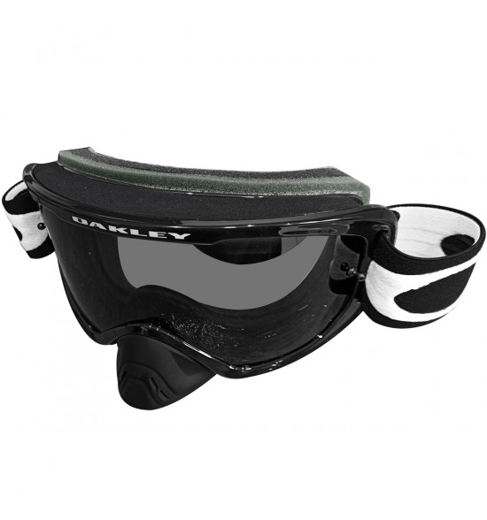 Óculos Goggle Oakley O Frame 2.0 Pró MX Jet Black/Lente Dark Grey SAND Anti-Fog