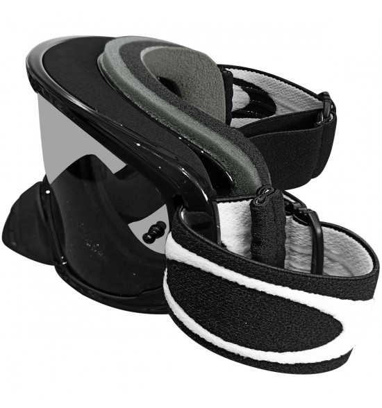 Óculos Goggle Oakley O Frame 2.0 Pró MX Jet Black/Lente Dark Grey SAND Anti-Fog - 3