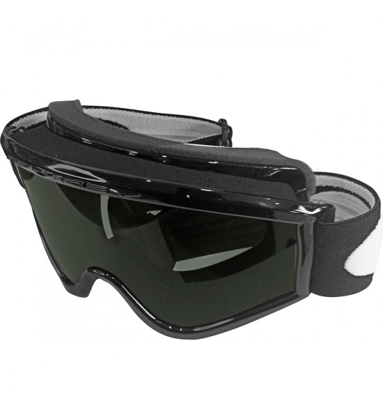 Óculos Goggle Oakley L Frame MX Sand Jet Black/Lentes Dark Grey & SAND Clear Anti-Fog