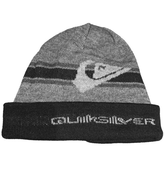 Gorro Quiksilver Dupla Face Double Gem Nation Preto e Cinza Mescla - 3
