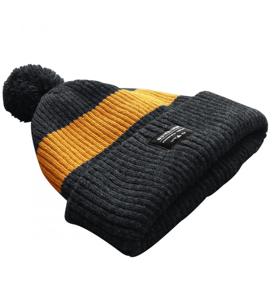 Gorro Quiksilver Skillers VN Preto e Mostarda - 3