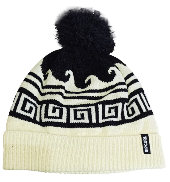 Gorro Rip Curl Soleil Reg Pompom Black Off White