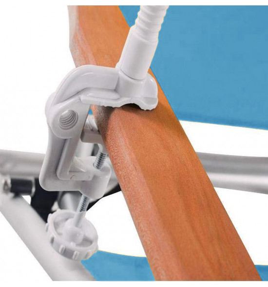 Guarda-Sol Para Cadeira Alma de Praia Clap Azul com Cinza - 4