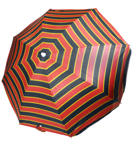 Guarda-sol Alma de Praia Ipanema Vermelho com Listras Cinza - 2