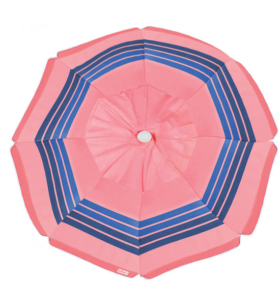 Guarda-sol Alma de Praia Aruba Coral com LIstras - 2