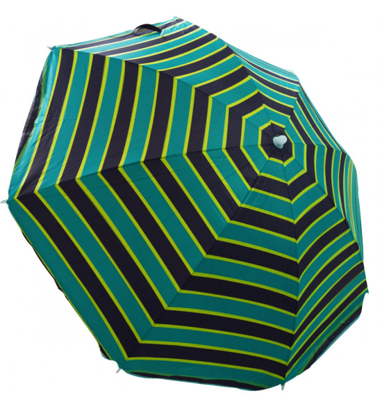 Guarda-sol Alma de Praia Ipanema Verde Limão com Listras Cinza - 2