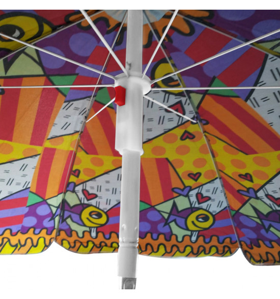 Guarda-sol Alma de Praia Bel Classic Nylon Estampa Interna Articulado - 3