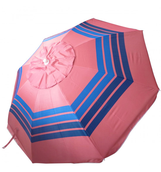 Guarda-sol Alma de Praia Aruba Coral com LIstras - 3