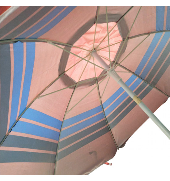 Guarda-sol Alma de Praia Aruba Coral com LIstras - 4