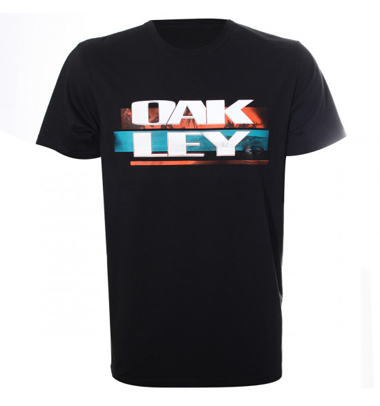 Camiseta Oakley Off Course Tee Preta PROMOÇAO Tamanhos Grandes