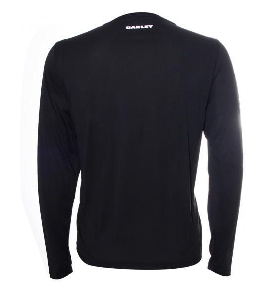 Camiseta Oakley Manga Longa Fitness Wind 2.0 Preta PROMOÇAO - 2