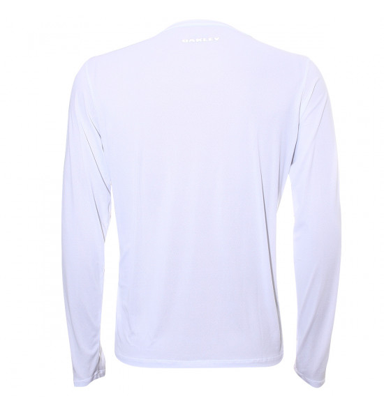 Camiseta Oakley Manga Longa Fitness Wind 2.0 Branca PROMOÇAO - 2