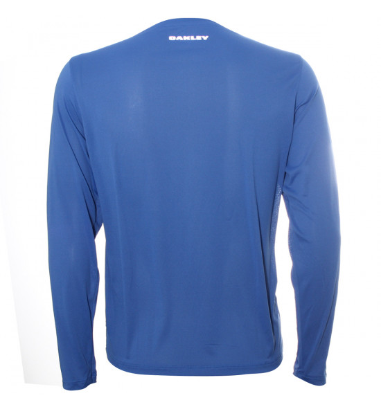Camiseta Oakley Manga Longa Fitness Wind 2.0 Azul PROMOÇAO - 2