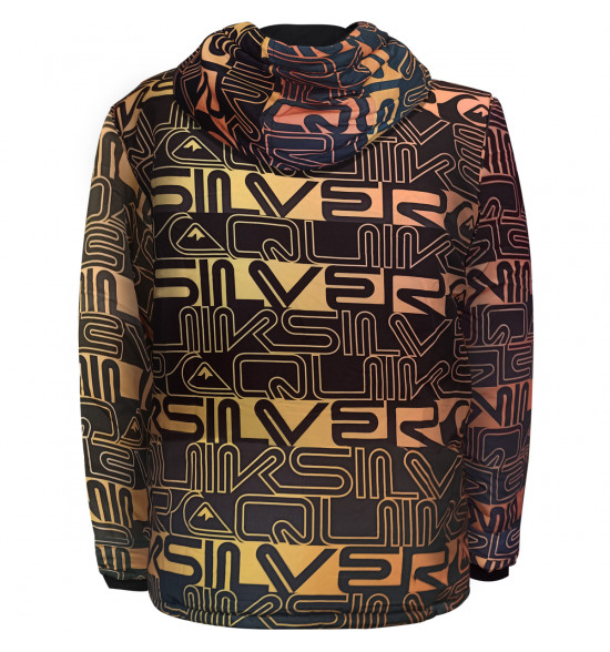 Jaqueta Quiksilver Puff Word Block Full Print Laranja - 2