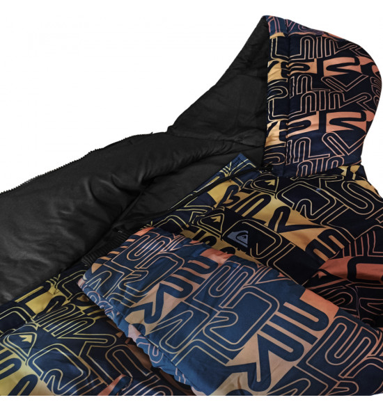 Jaqueta Quiksilver Puff Word Block Full Print Laranja - 4