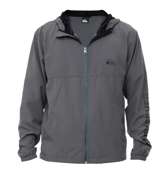 Jaqueta Quiksilver Windbreaker Signature Solid Cinza