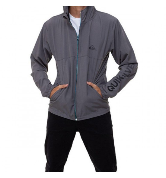 Jaqueta Quiksilver Windbreaker Signature Solid Cinza - 4