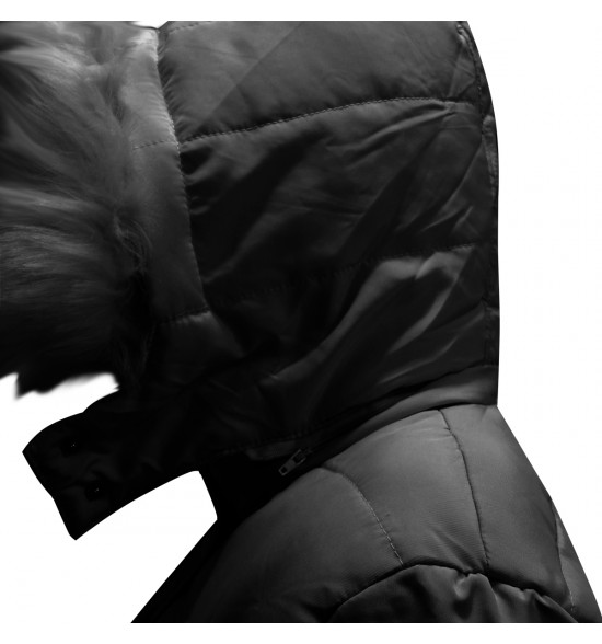 Sx Jaqueta Alma de Praia Nylon Plumas Preta Feminina - 3