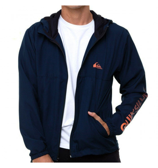 Jaqueta Quiksilver Windbreaker Signature Solid Azul - 4