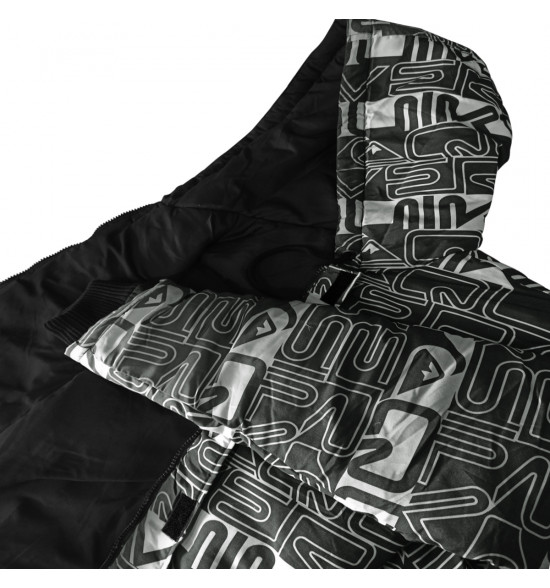 Jaqueta Quiksilver Puff Word Block Full Print Preta - 4