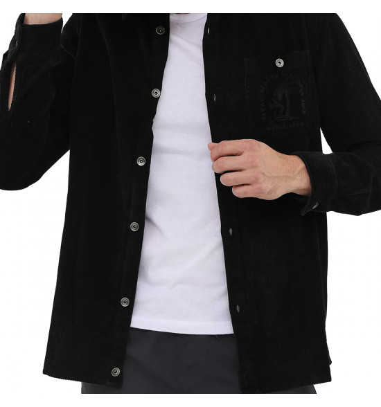 Jaqueta Quiksilver Rebun Cord Imp Preto - 4