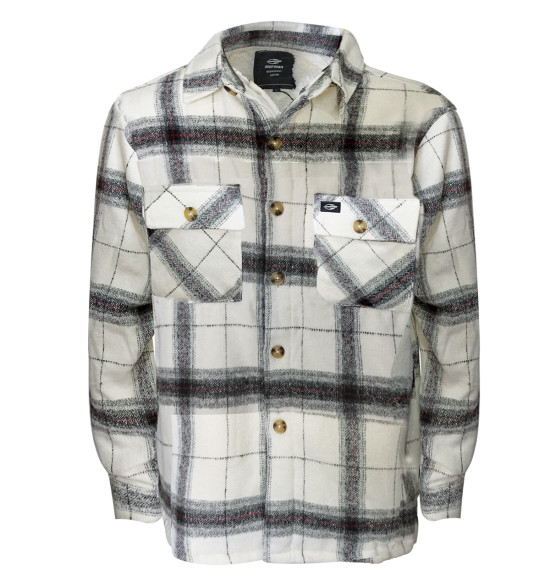Jaqueta Mormaii Flanelada Xadrez Off White com Forro em La