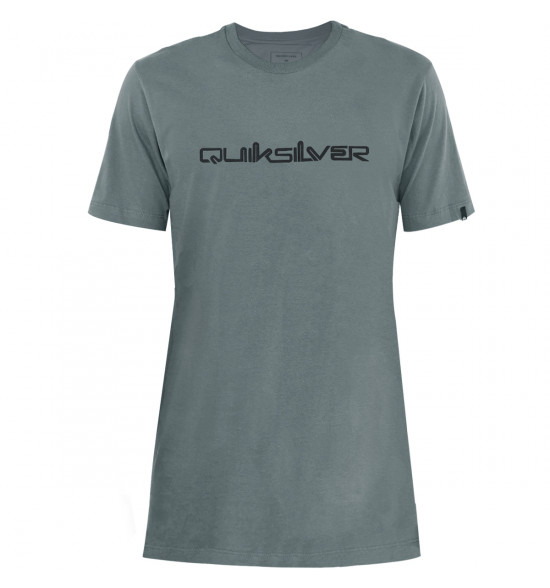 Camiseta Quiksilver Lettering Cinza
