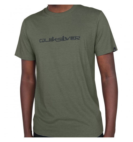 Camiseta Quiksilver Lettering Verde Militar - 3