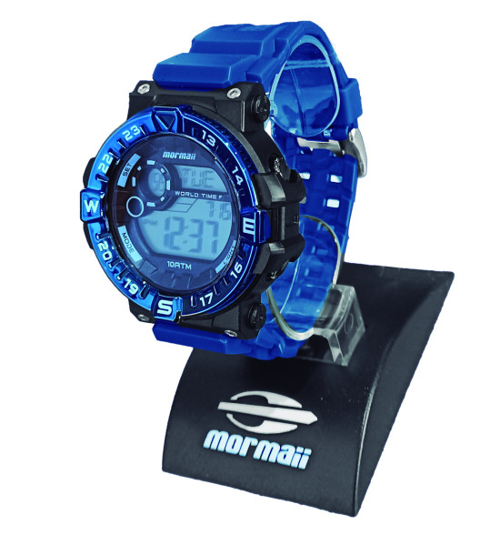 Relógio Mormaii Digital Action MO1131/8A Preto e Azul - 3