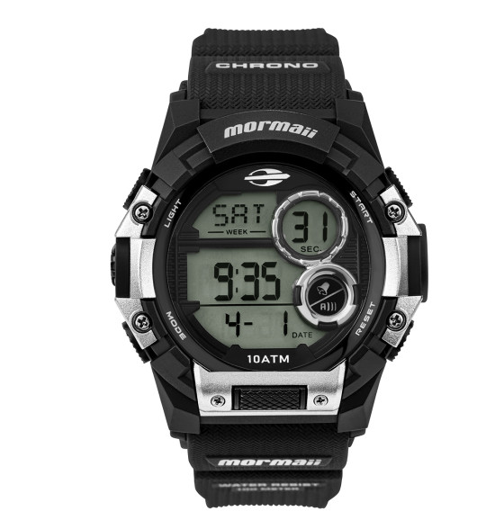 Relógio Mormaii Digital Wave MO8600/8K Preto e Prata