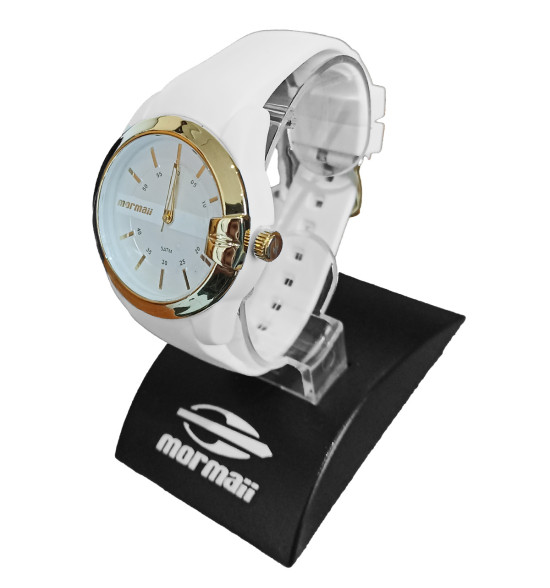 Relógio Mormaii Analogico MOPC21JAG/8B Branco e Dourado - 5