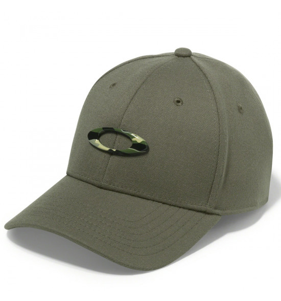 Boné Oakley Tincan Cap Verde com Logo Camuflado