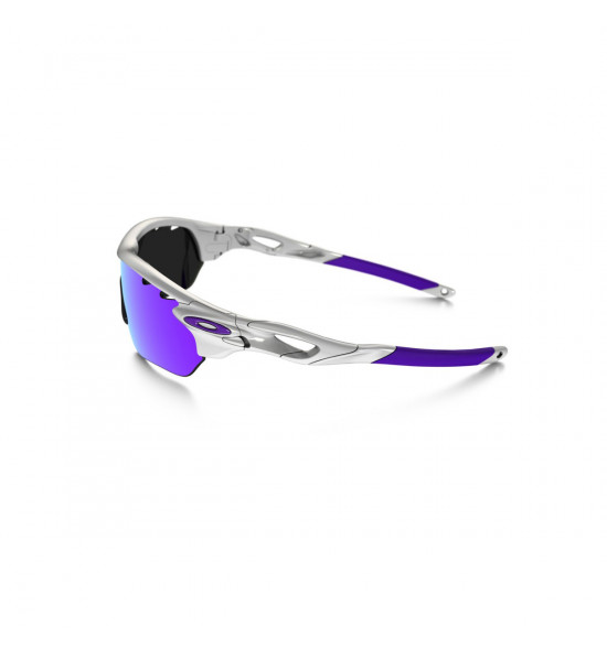 Óculos Oakley Radarlock Edge Vented Polished White/Lentes Violet Iridium e Clear VR28 - 3