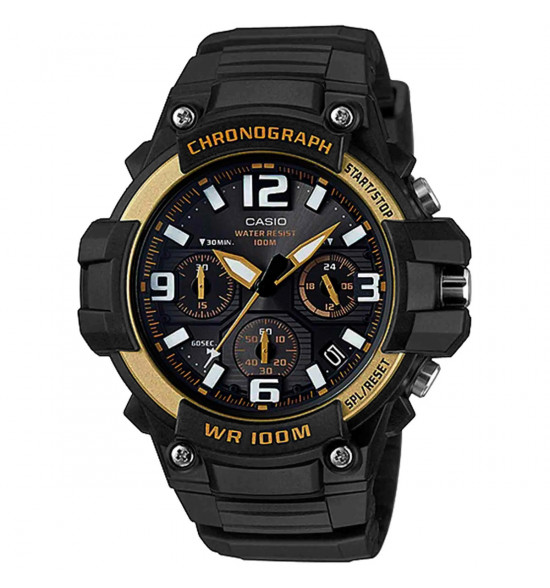 Relógio Casio Esportivo Analógico MCW-100H-9A2VDF-SC Preto e Dourado