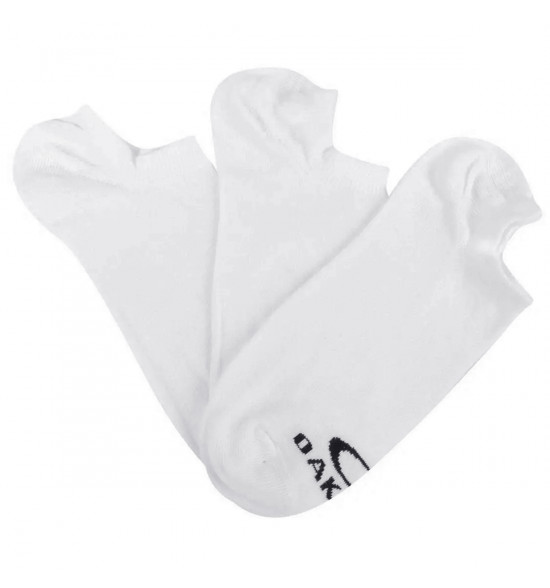 Kit 3 pares de Meia Oakley Essential No Show Branca - 3