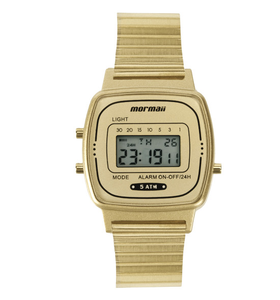 Relógio Mormaii Digital Vintage MO13722/7D Dourado