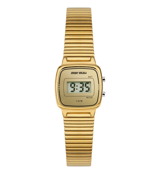 Relógio Mormaii Digital Vintage MO05301/4D Dourado