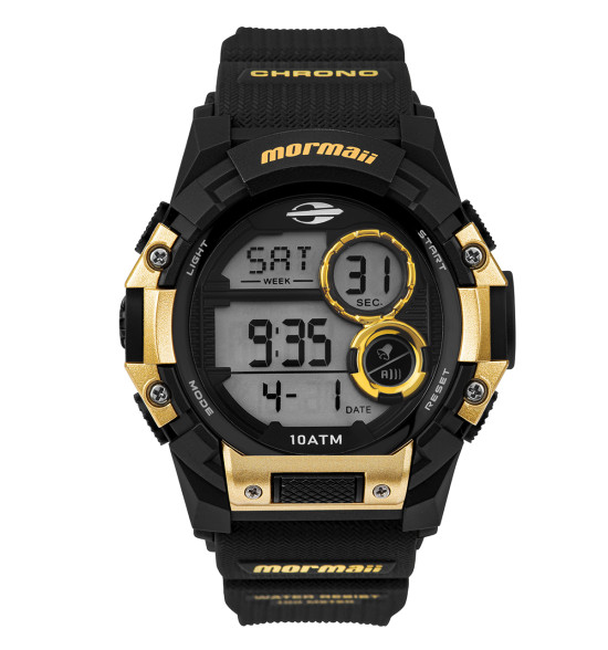 Relógio Mormaii Digital Wave MO8600/8D Preto e Dourado