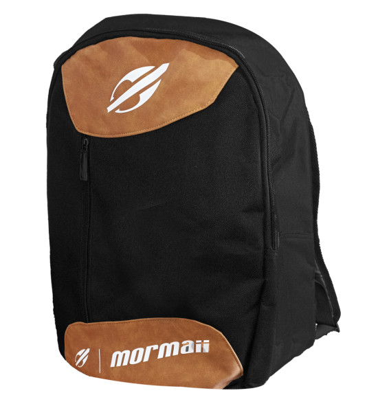 Mochila Mormaii Surf Line Logo Preta e Marrom 25L