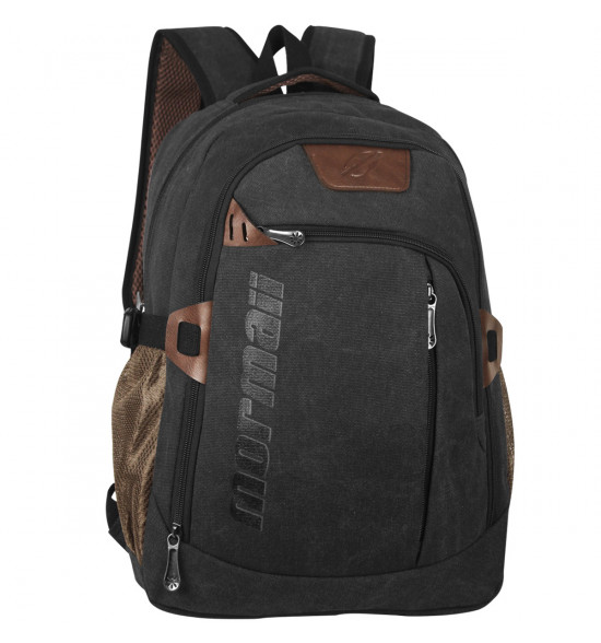 Mochila Mormaii Canvas Stone Reforçada Cinza com Marrom 25L - 2