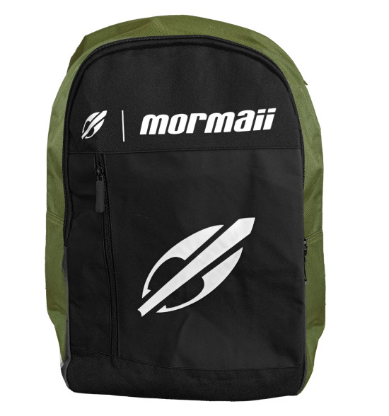 Mochila Mormaii Surf Line Letreiro Preta e Verde 25L - 2