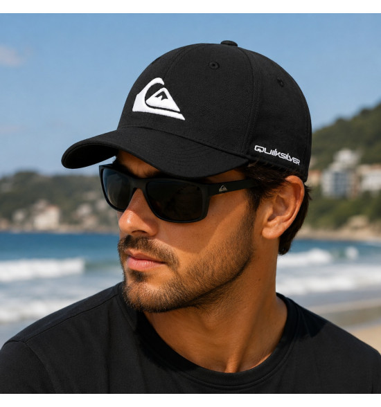 Boné Quiksilver Decades Preto Original