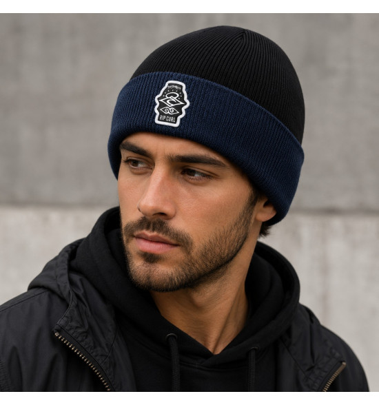 Gorro Rip Curl Icons Reg Preto e Marinho Original - Estilo e Proteção Térmica