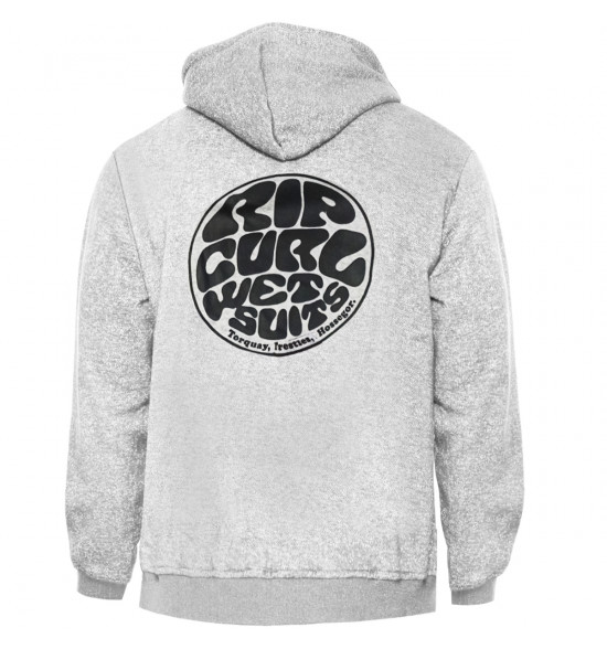 Moletom Rip Curl Wetsuit Icon Hood Brazil Grey Marle - 2